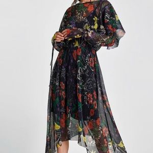 Metallic Floral Dress